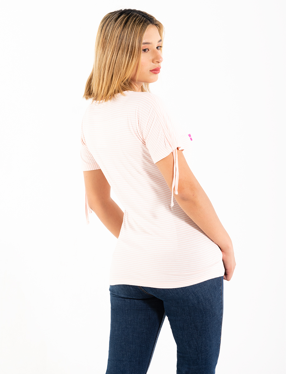 Camiseta a rayas cereza