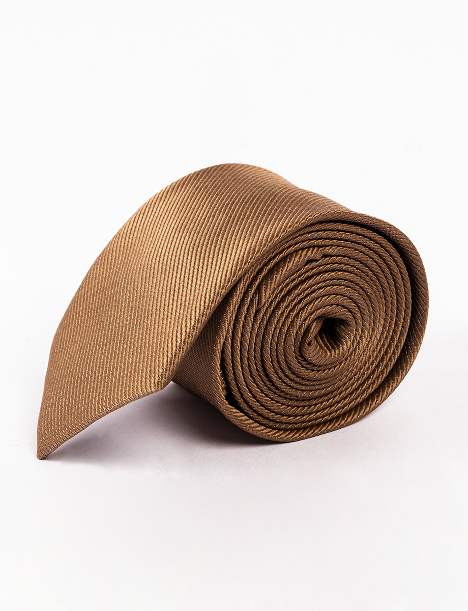 Corbata llana café claro