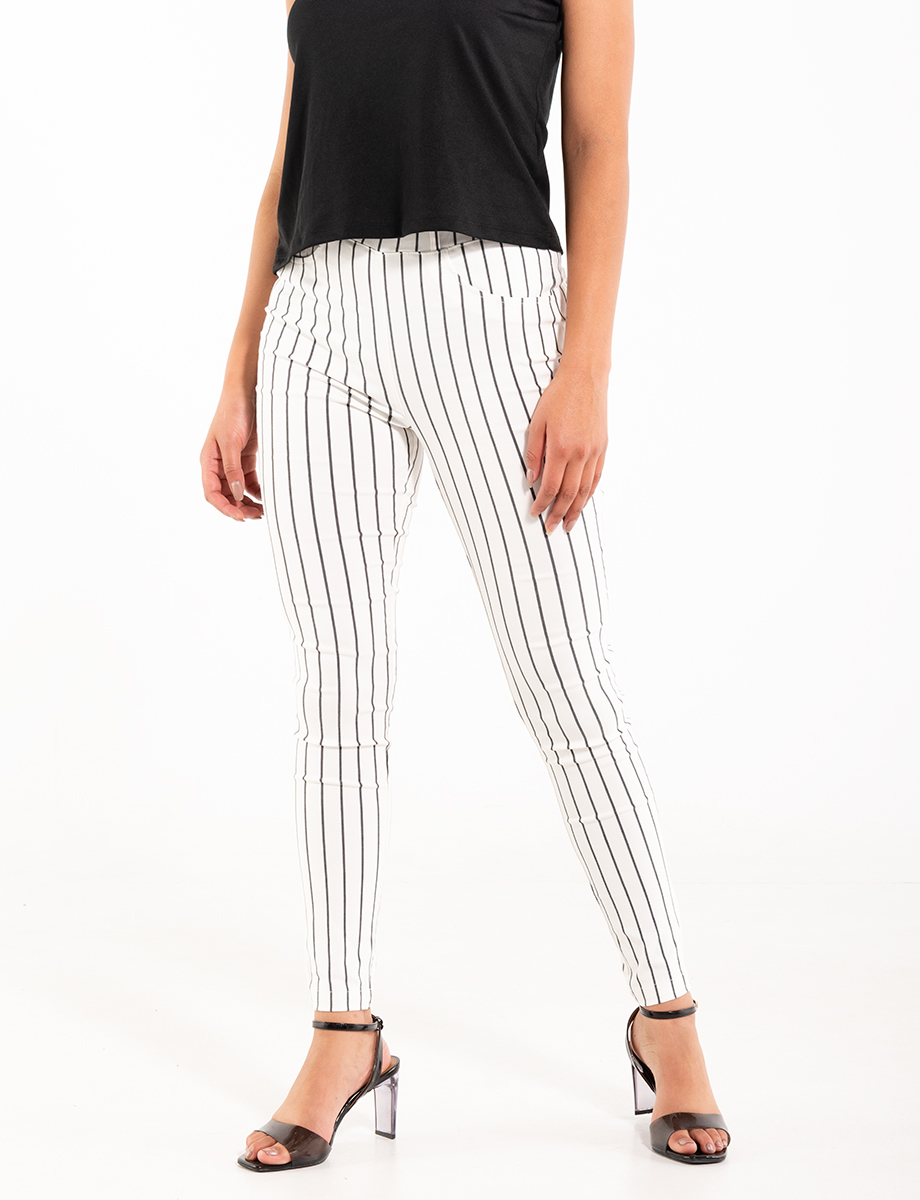 Legging a rayas blanco-negro