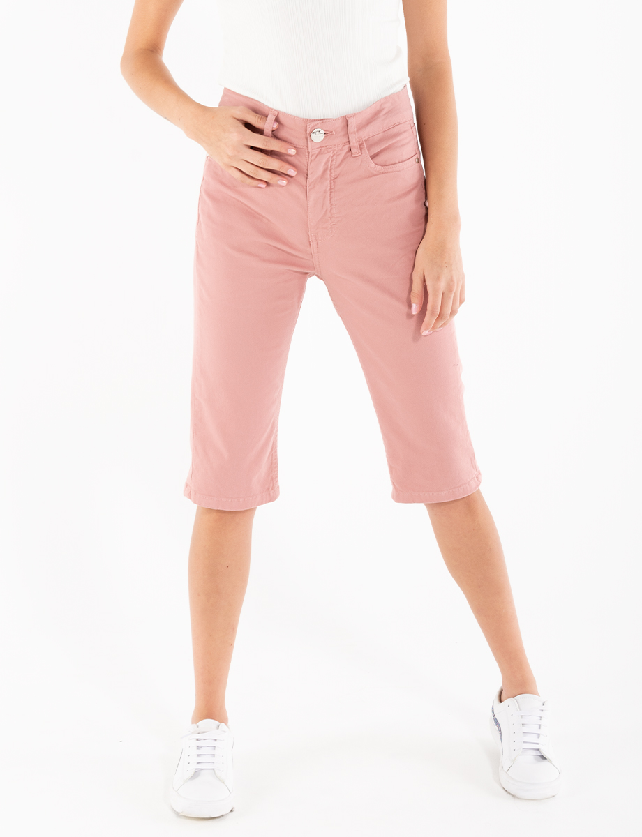 Pantalón capri palo de rosa