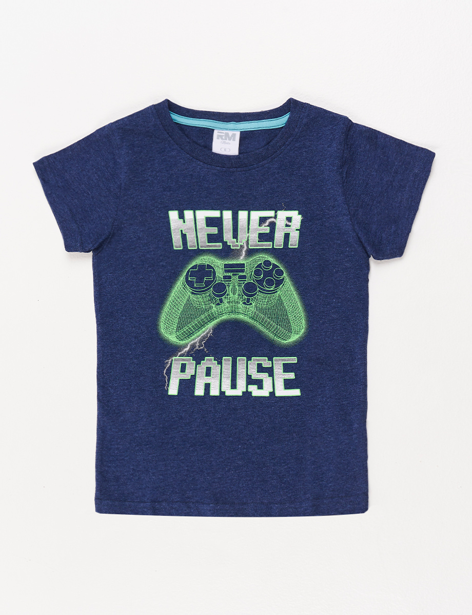 Camiseta Never Pause Azul marino