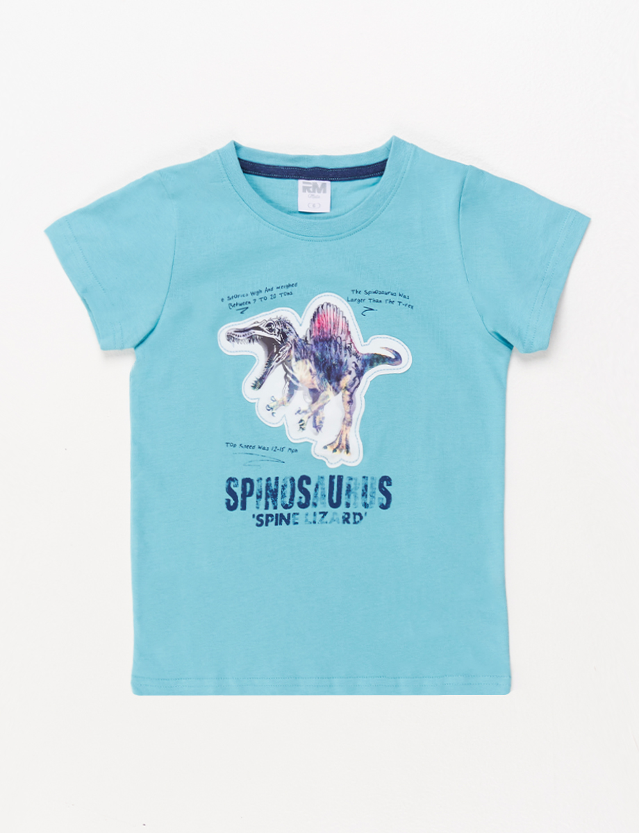 Camiseta Spinosaurus Celeste