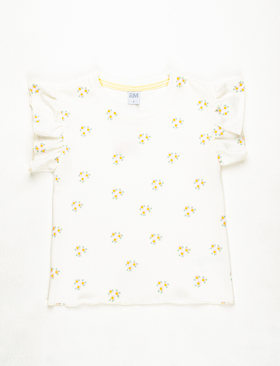 Camiseta mini prints con vuelos