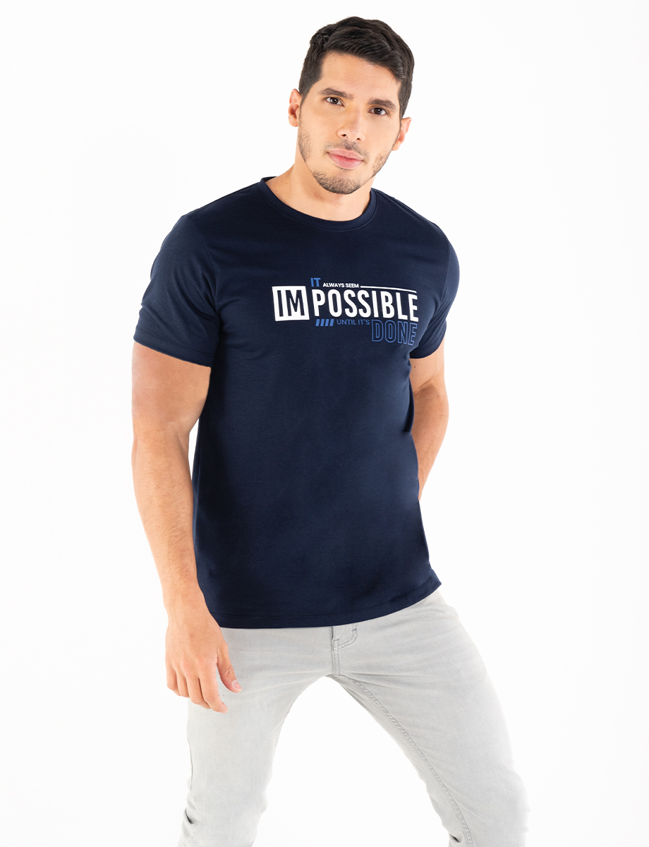 Camiseta Impossible azul marino