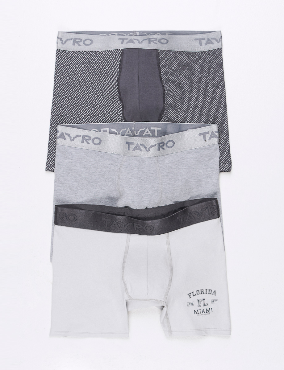 Boxer Tauro Pack x3 Gris