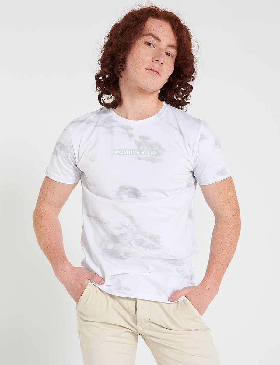 Camiseta marmoleada Positive Vibes