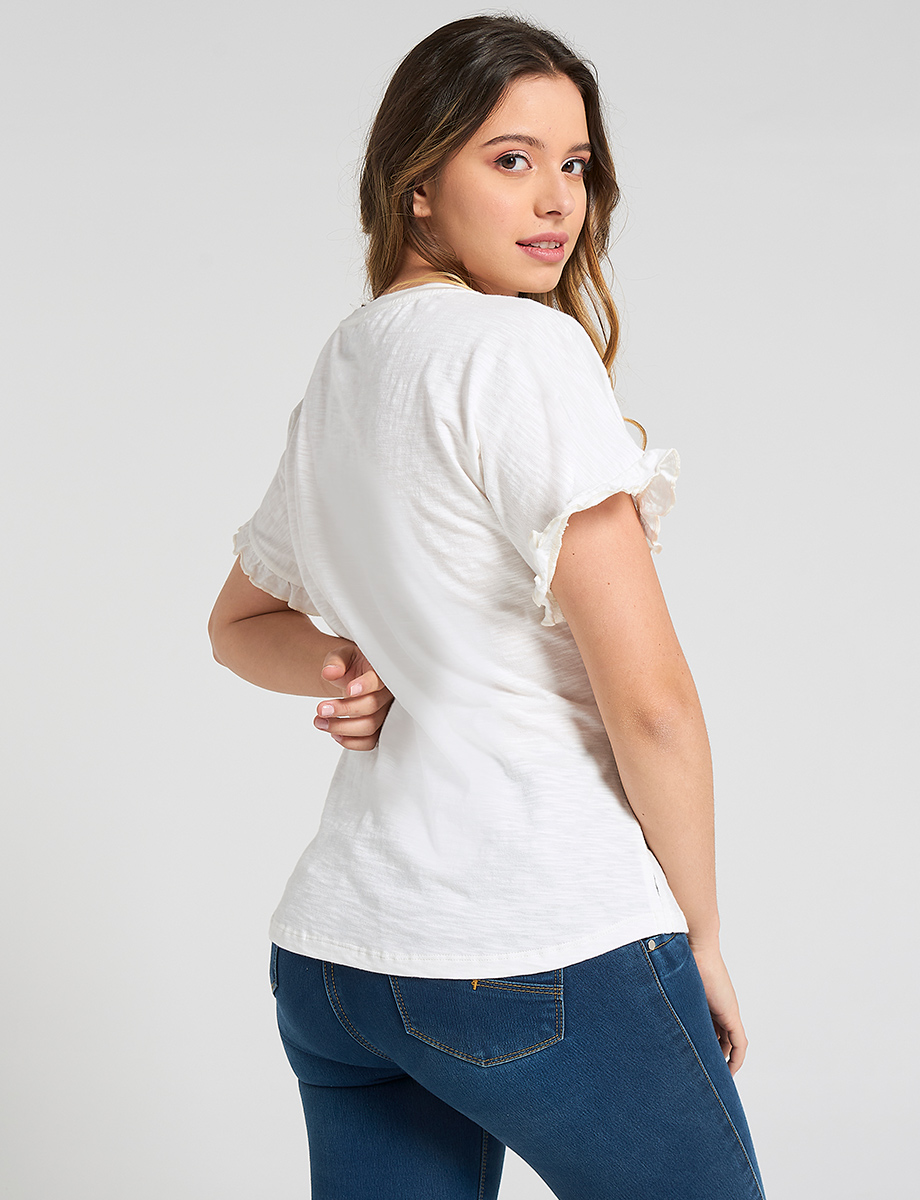 Camiseta vuelo Made With Love Crudo