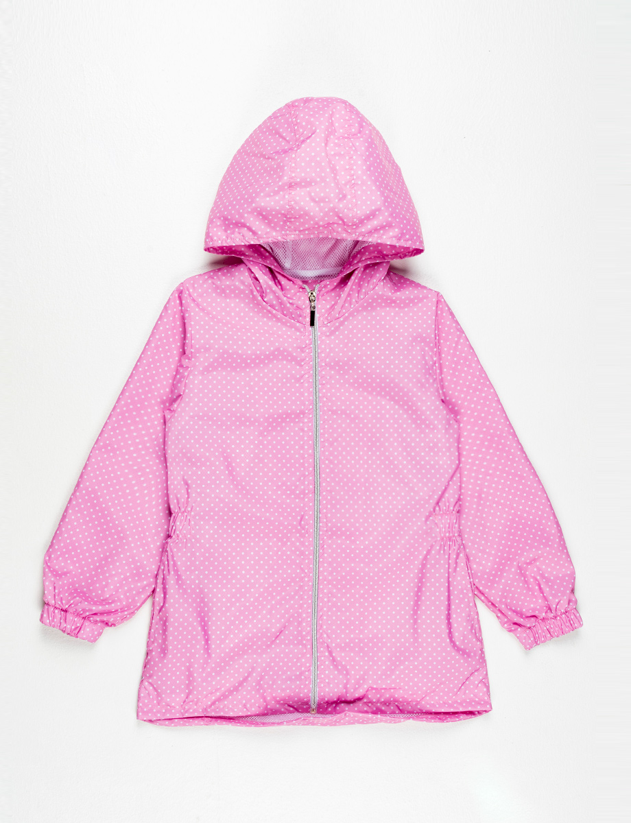 Abrigo rosado mini prints puntos