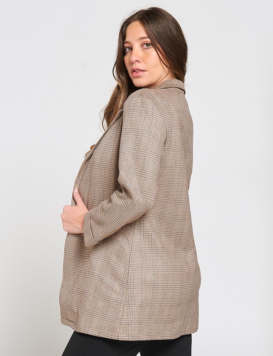 Chaqueta a Cuadros Café