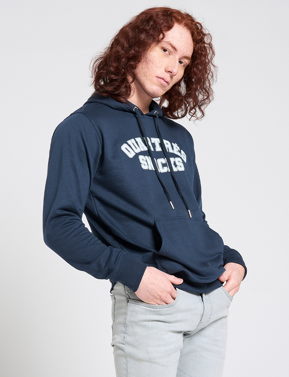 Hoddie Fleece Snacks azul marino
