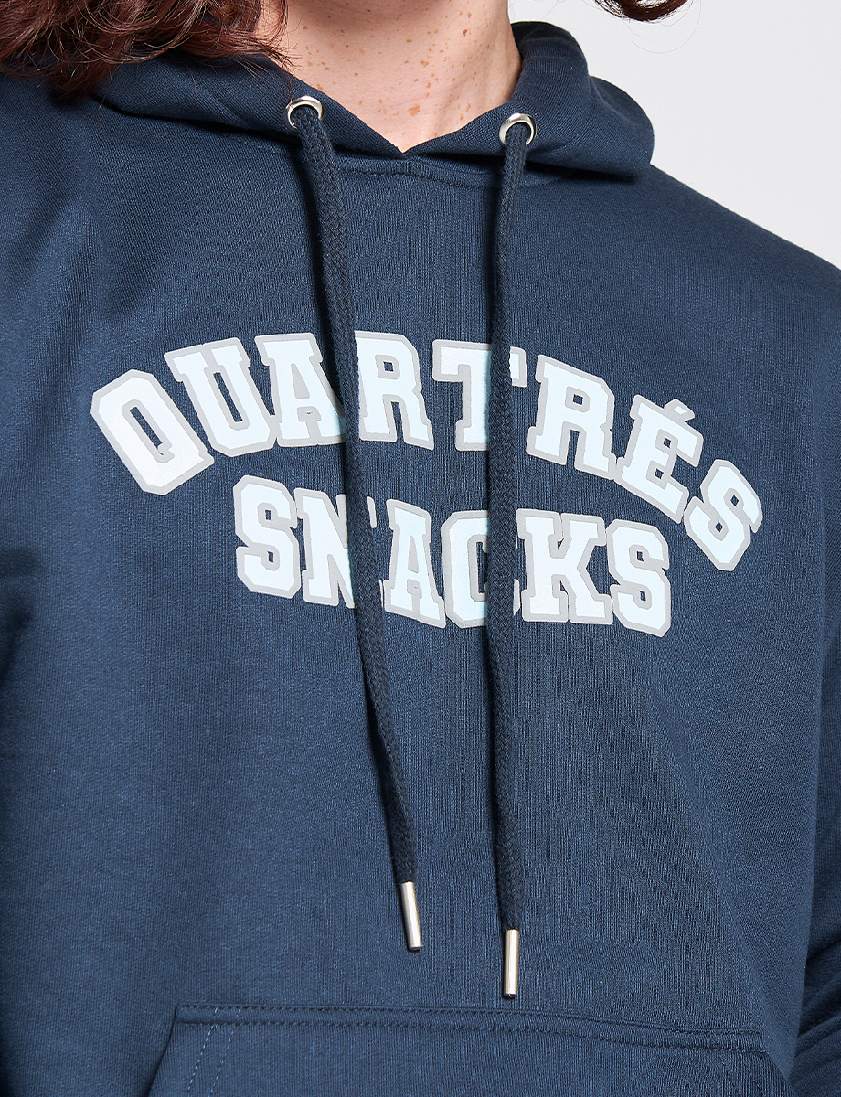 Hoddie Fleece Snacks azul marino