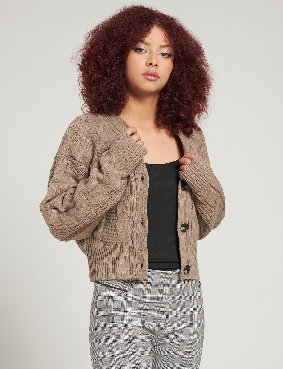 Sweater Trenzado con Botones
