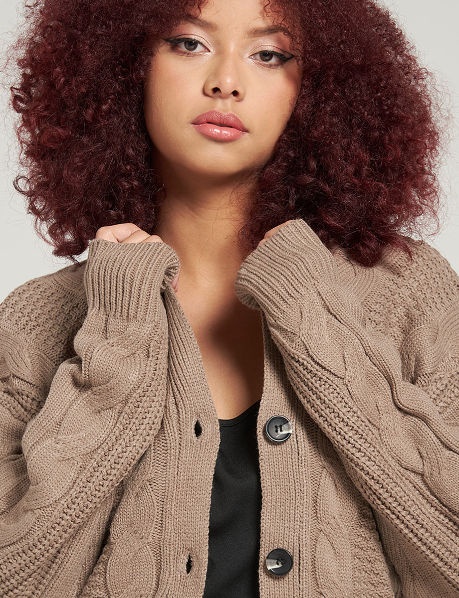 Sweater Trenzado con Botones