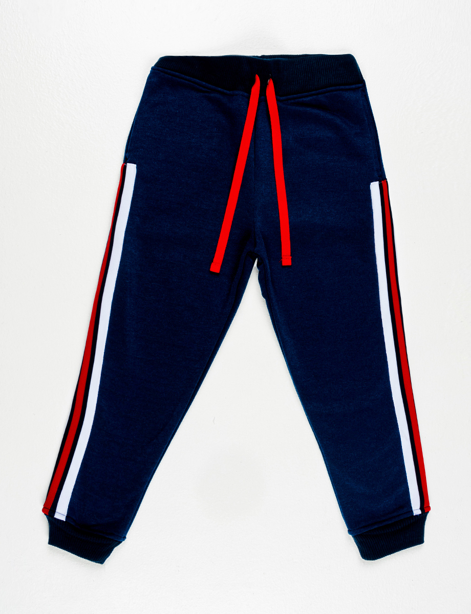 Calentador Fleece franjas azul marino