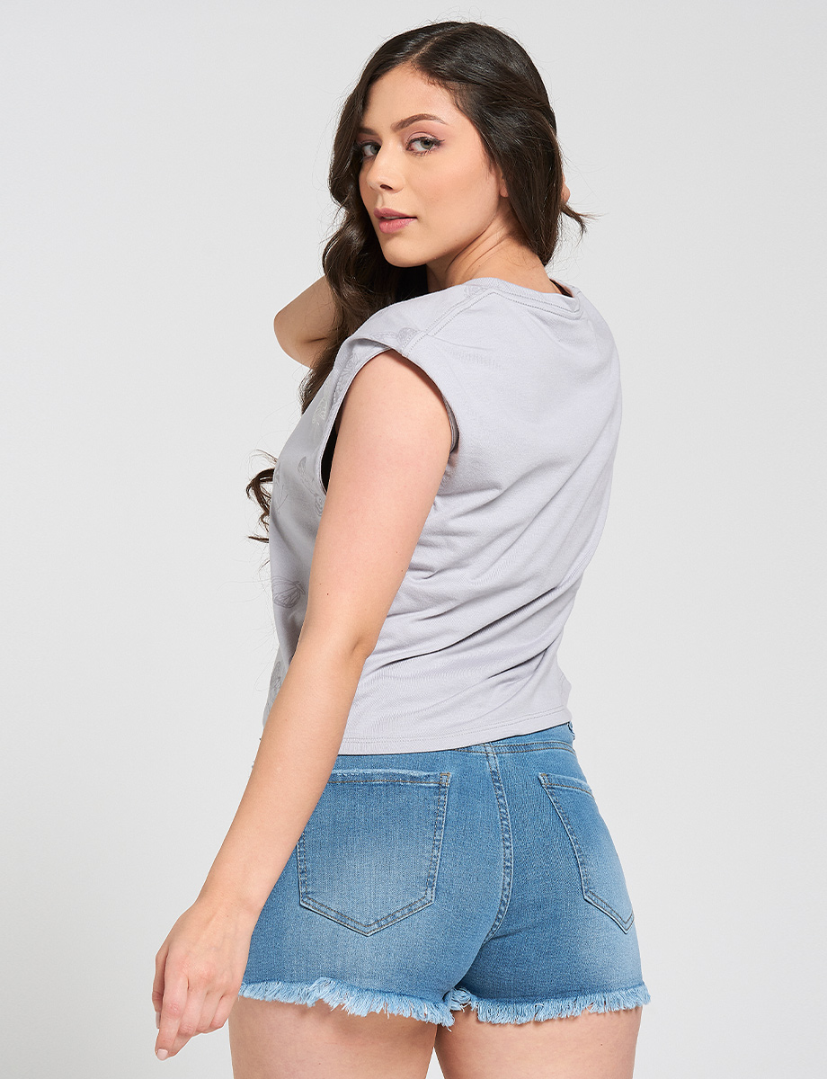 Camiseta Mariposas gris