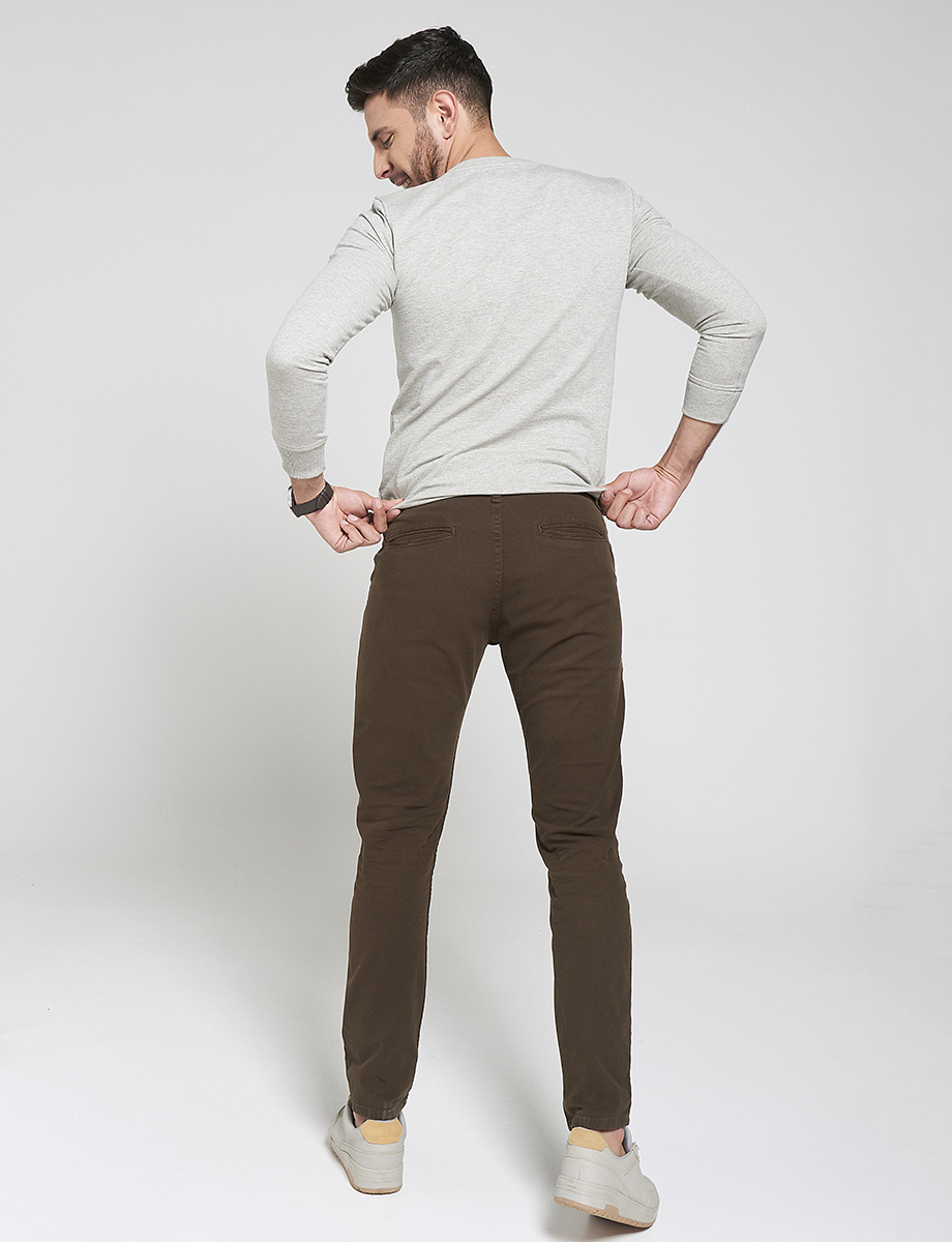 Pantalón gabardina café