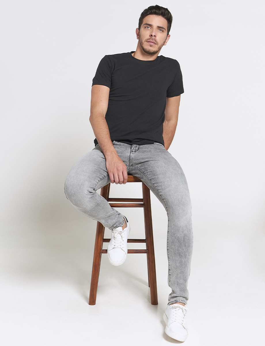 Jean Skinny Llano Gris claro