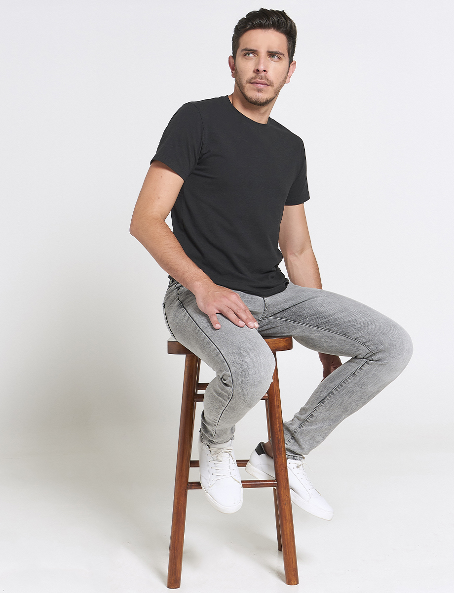Jean Skinny Llano Gris claro