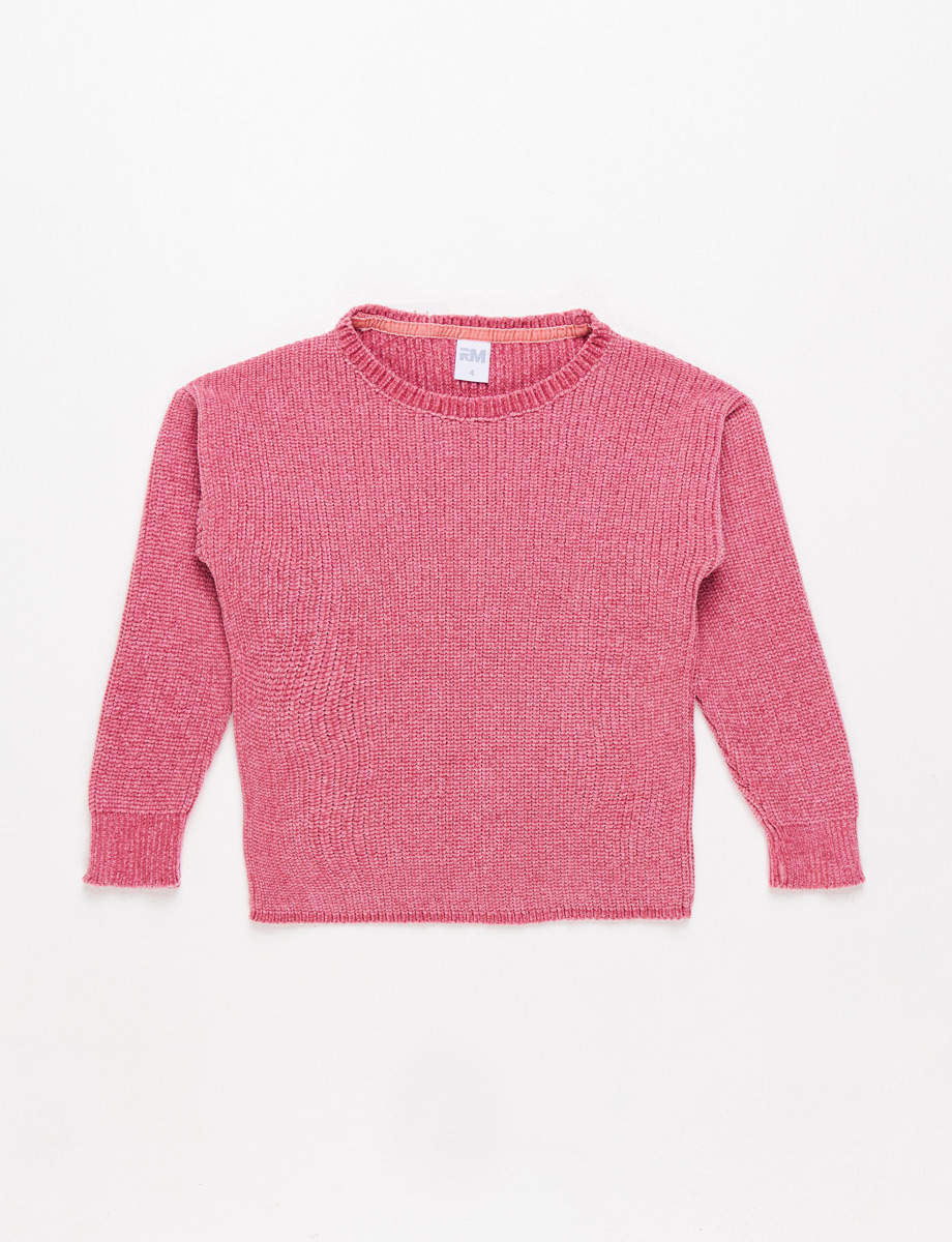 Sweater acanalado palo de rosa