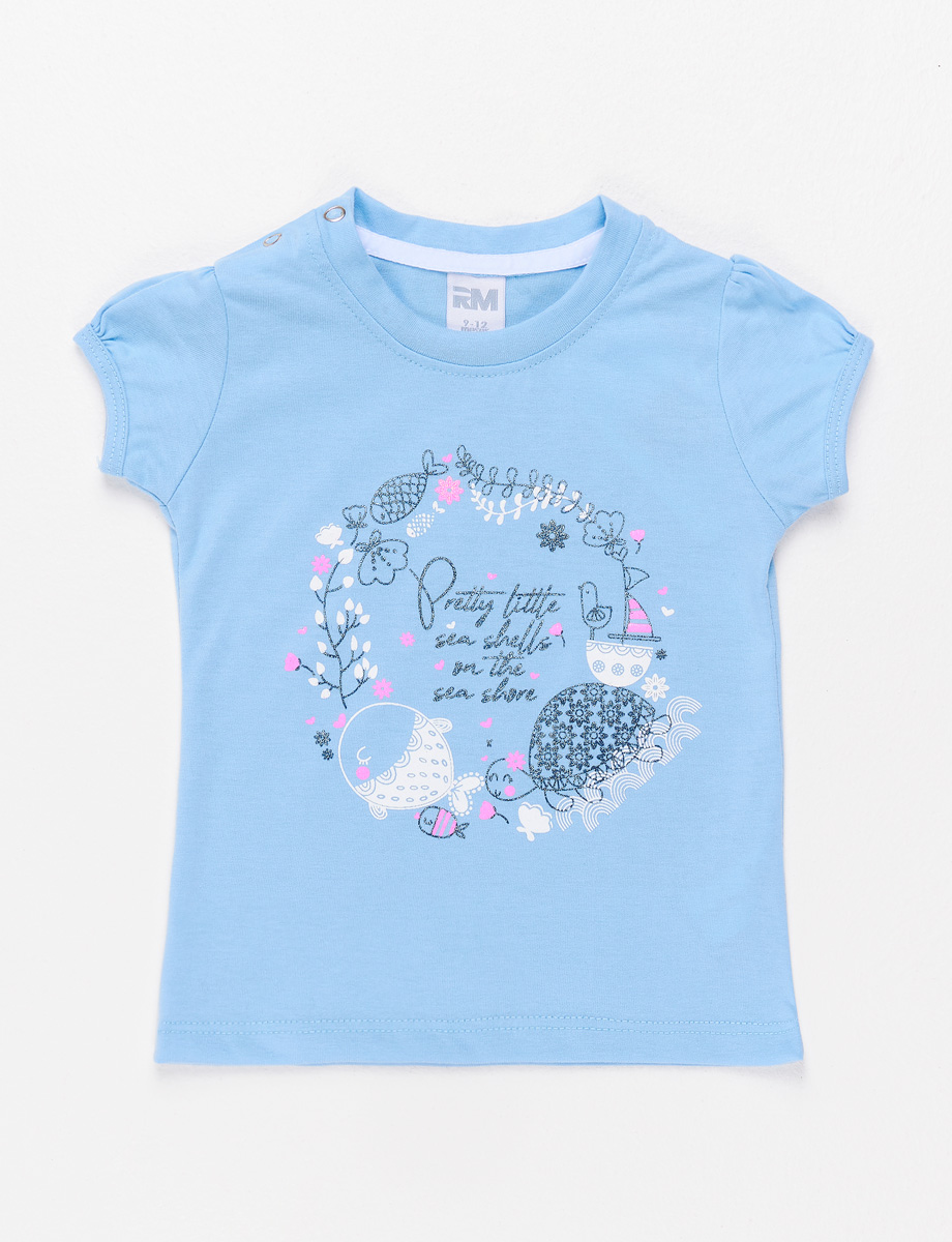 Camiseta celeste Pretty Little | PIJAMAS Y ROPA INTERIOR | PIJAMAS Y ROPA  INTERIOR | BEBES NIÑAS | INFANTIL | Moda RM Tienda Online