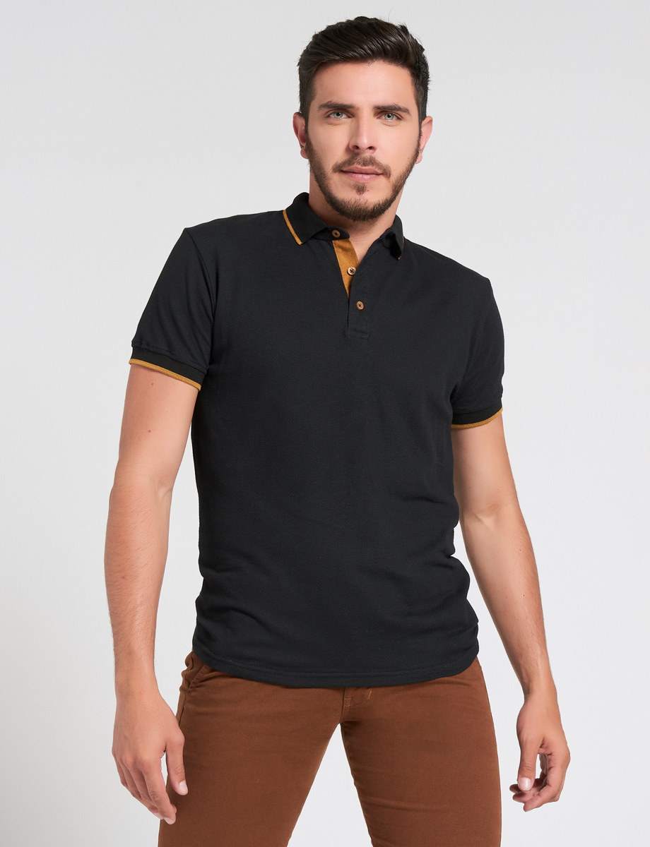 Camiseta polo negra