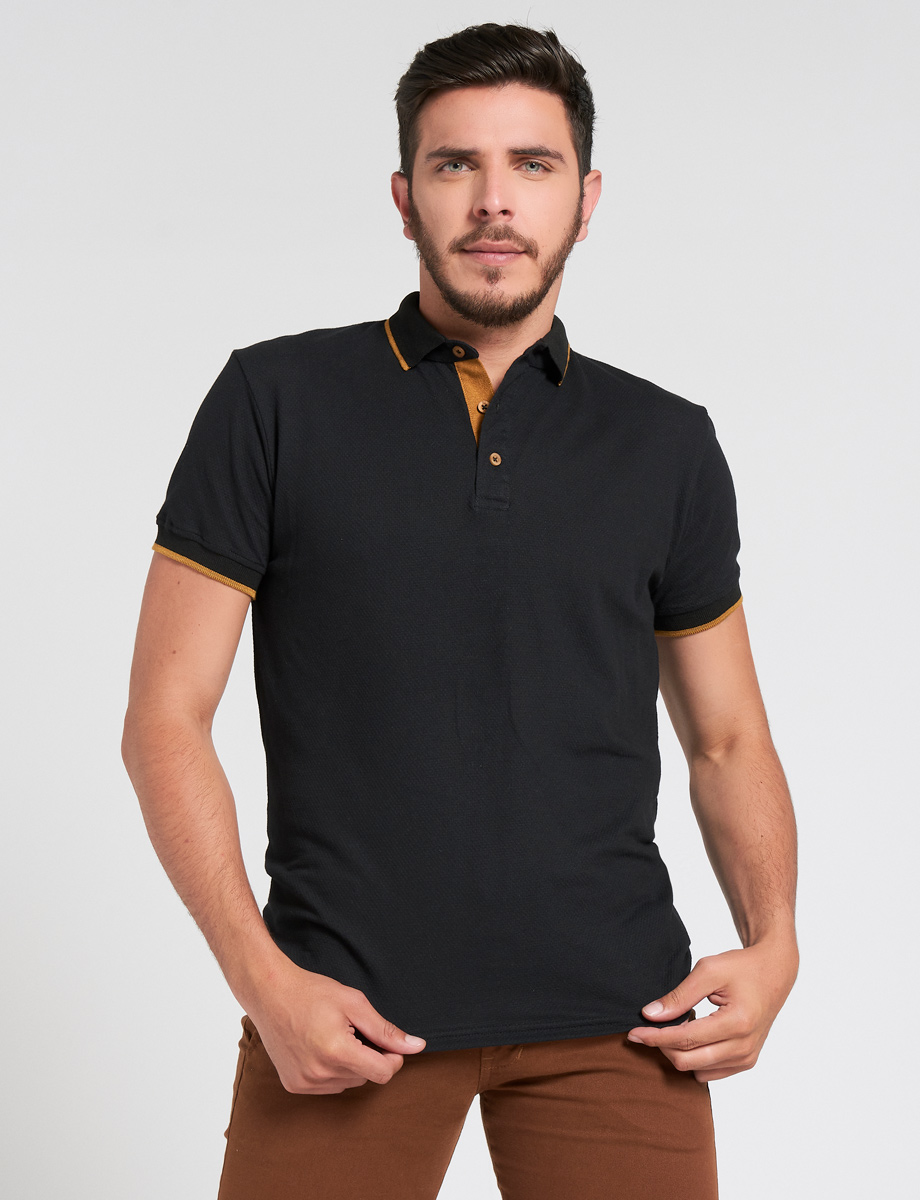 Camiseta polo negra