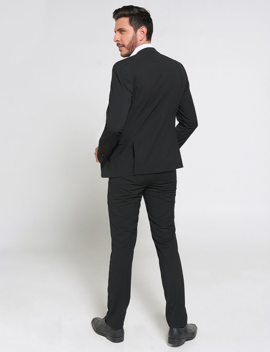 Terno Slim con Chaleco Unicolor