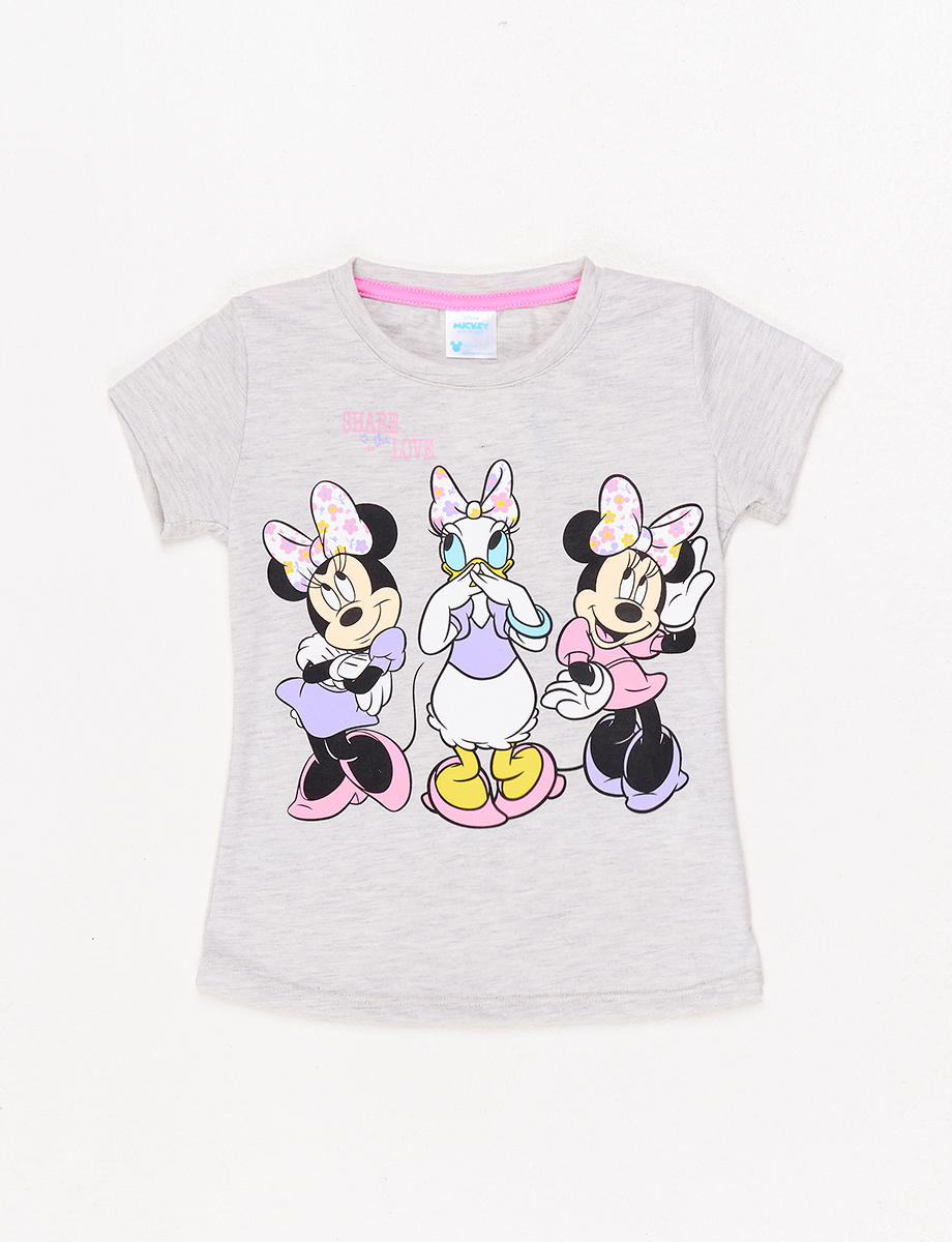 Camiseta pre Minnie Mouse Jaspeado claro