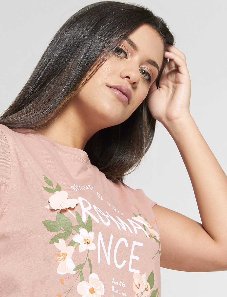 Camiseta Romance Manga Corta