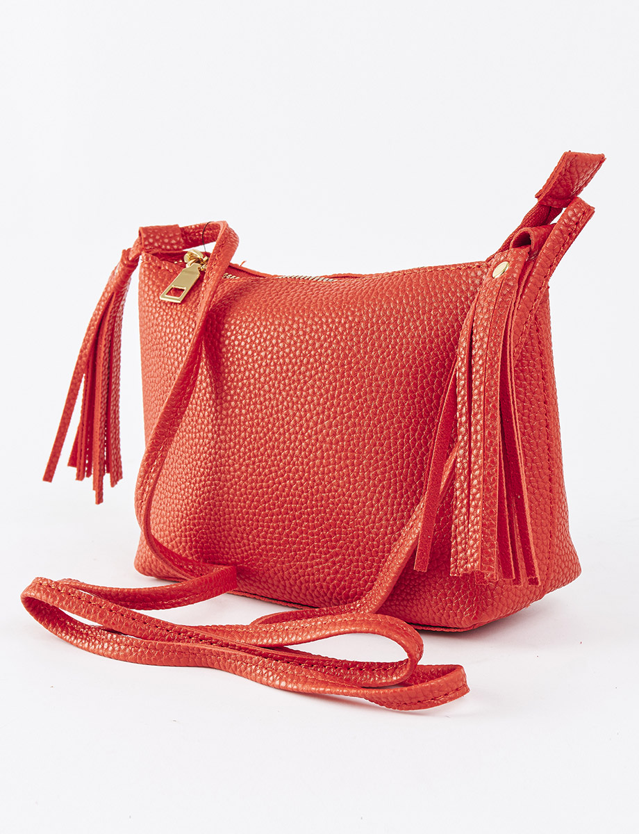 Cartera con Flecos Roja