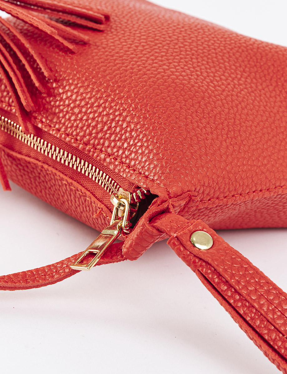 Cartera con Flecos Roja