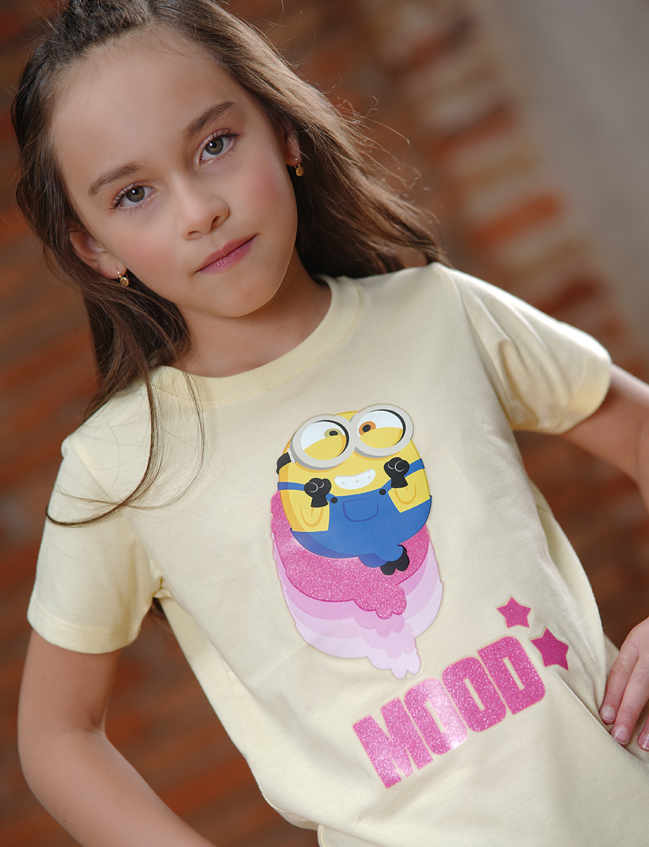 Camiseta pre Minions Amarillo claro