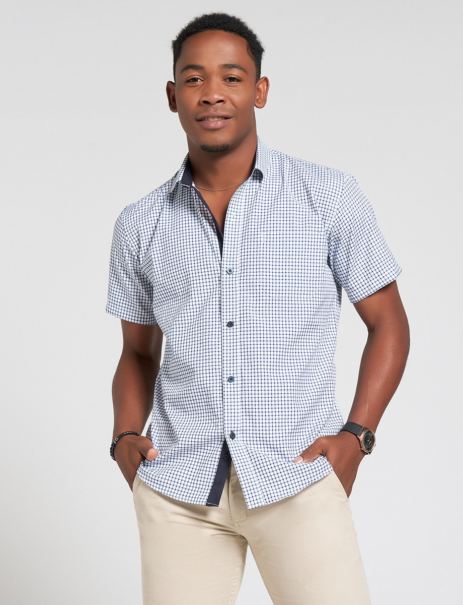 Camisa a Cuadros blanca