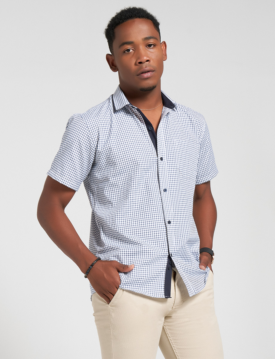 Camisa a Cuadros blanca