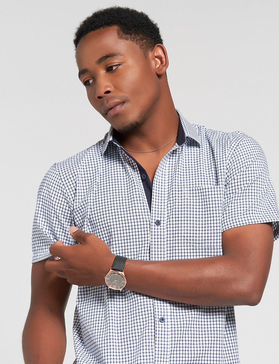 Camisa a Cuadros blanca