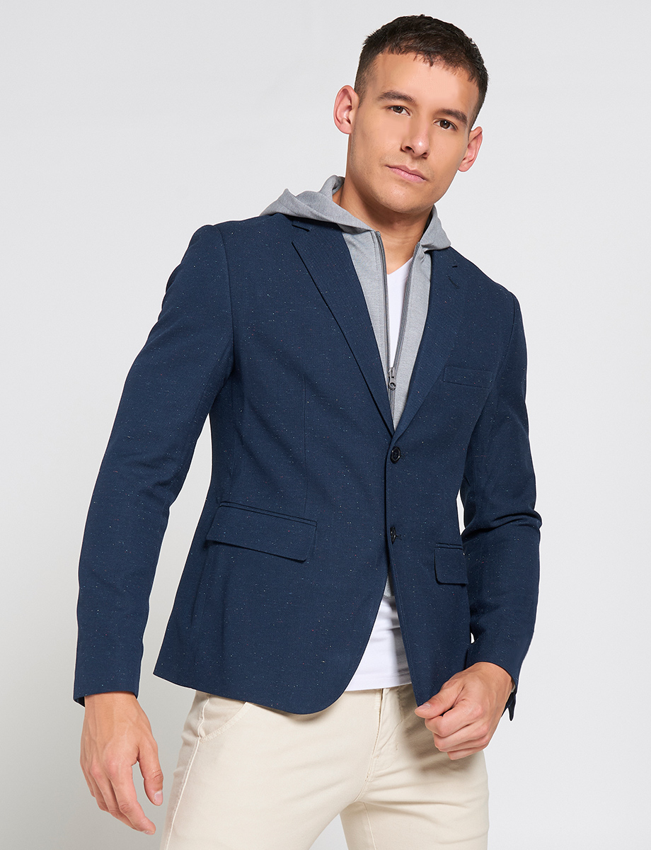Blazer Azul con Capucha