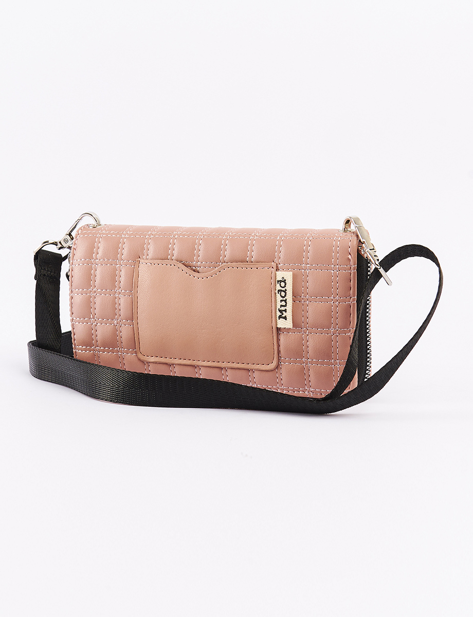 Cartera Crossbody Mudd Costura de Cuadros