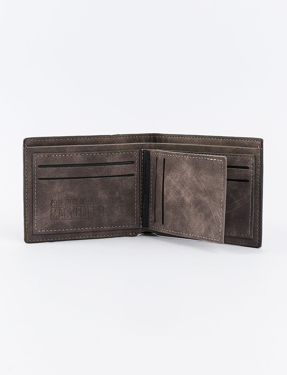 Billetera Marvel gris-negro