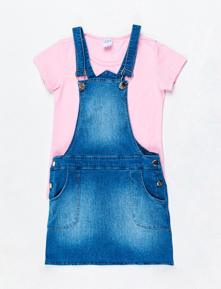 Ropa Niña Conjunto Jardinera Blusa Vestuario Infantil Niña