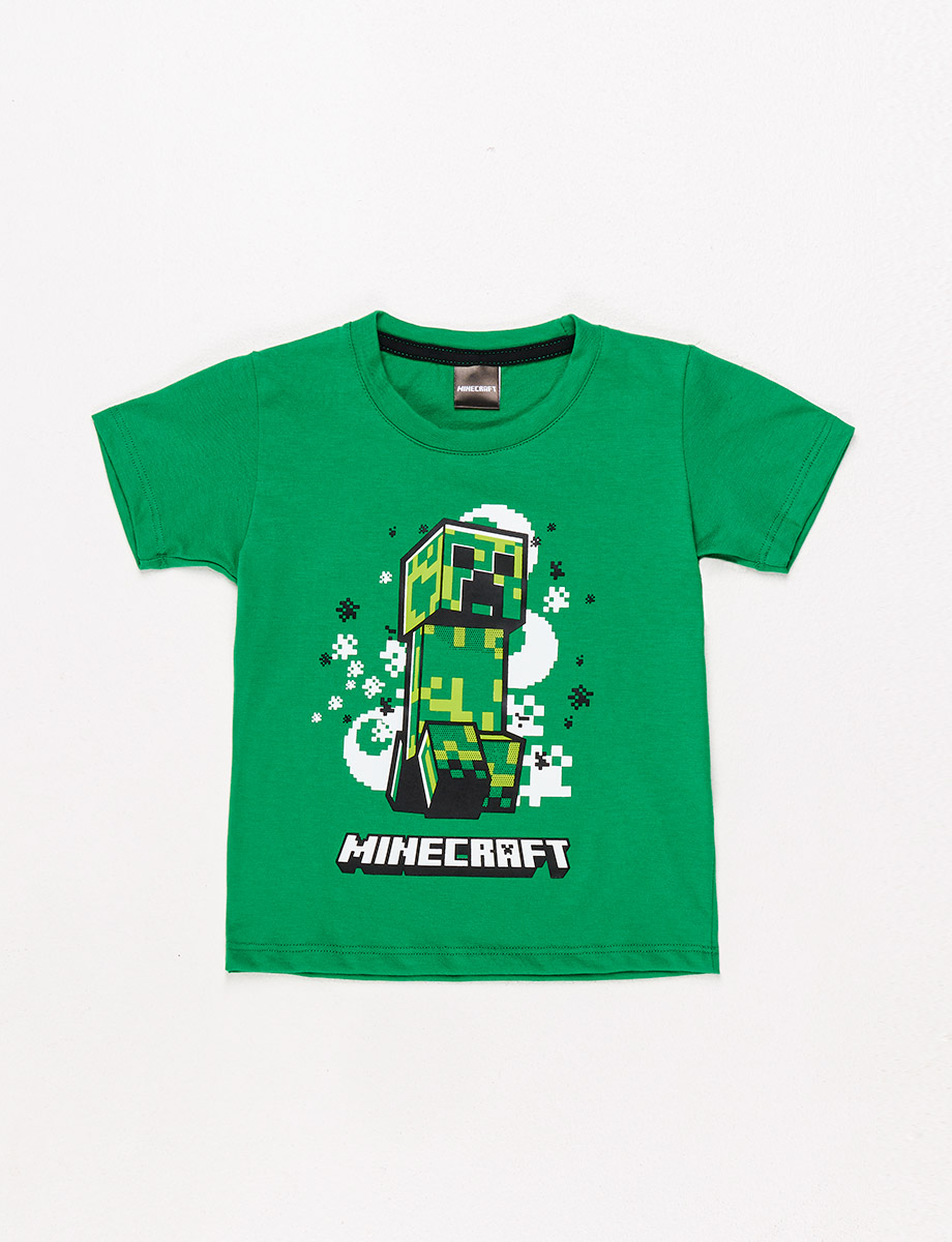 Camiseta pre Minecraft Verde