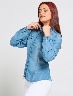 Blusa Denim Manga Larga Azul