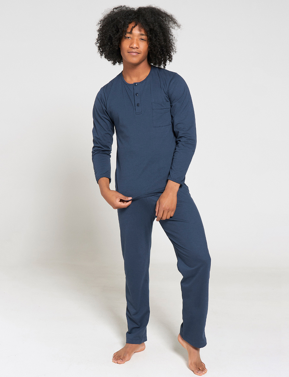 Pijama Buzo + Pantalón Azul marino