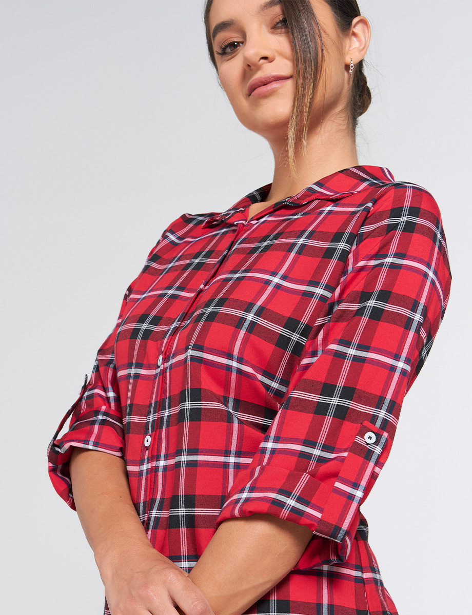 Vestido Camisero a Cuadros