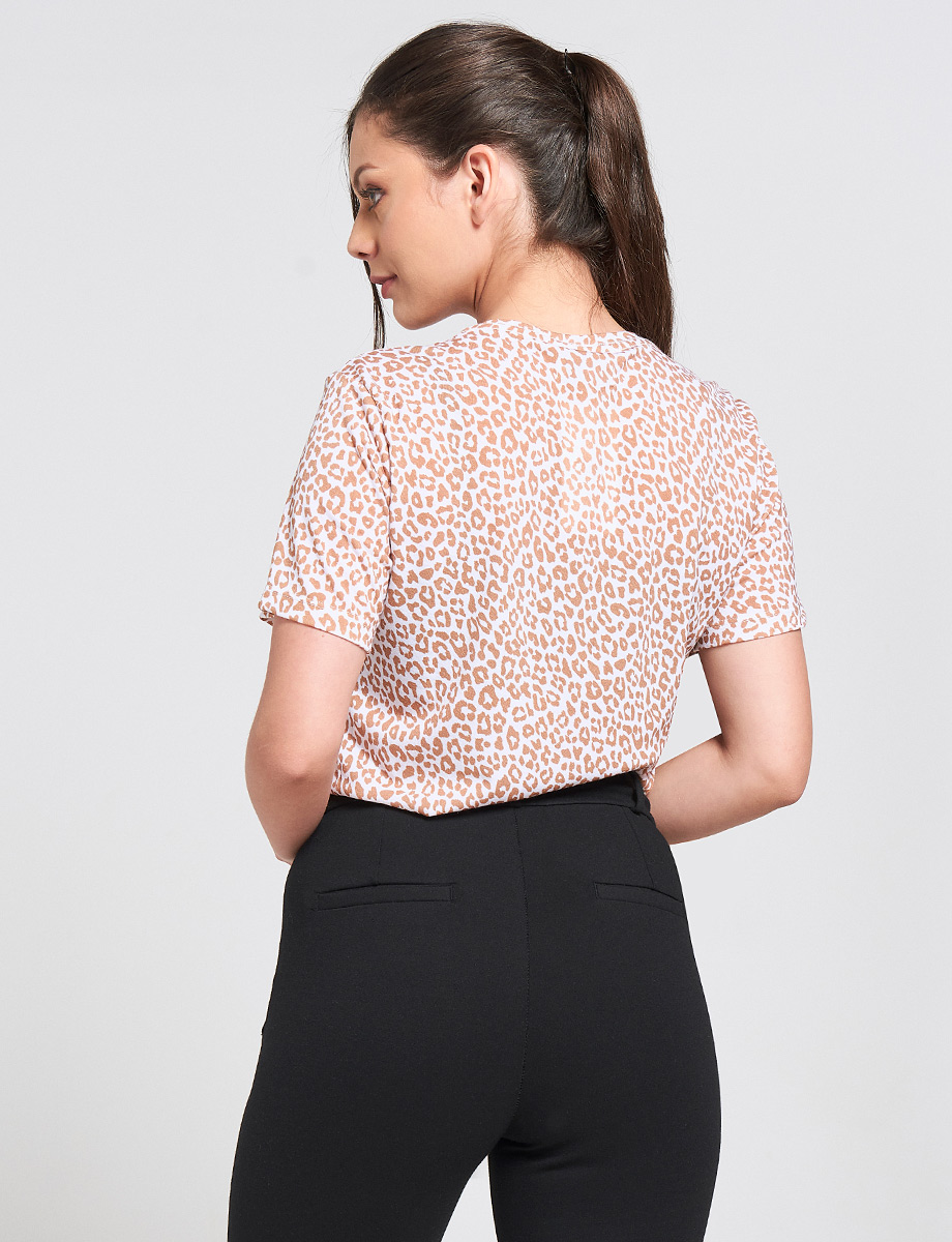 Camiseta Animal Print Manga corta