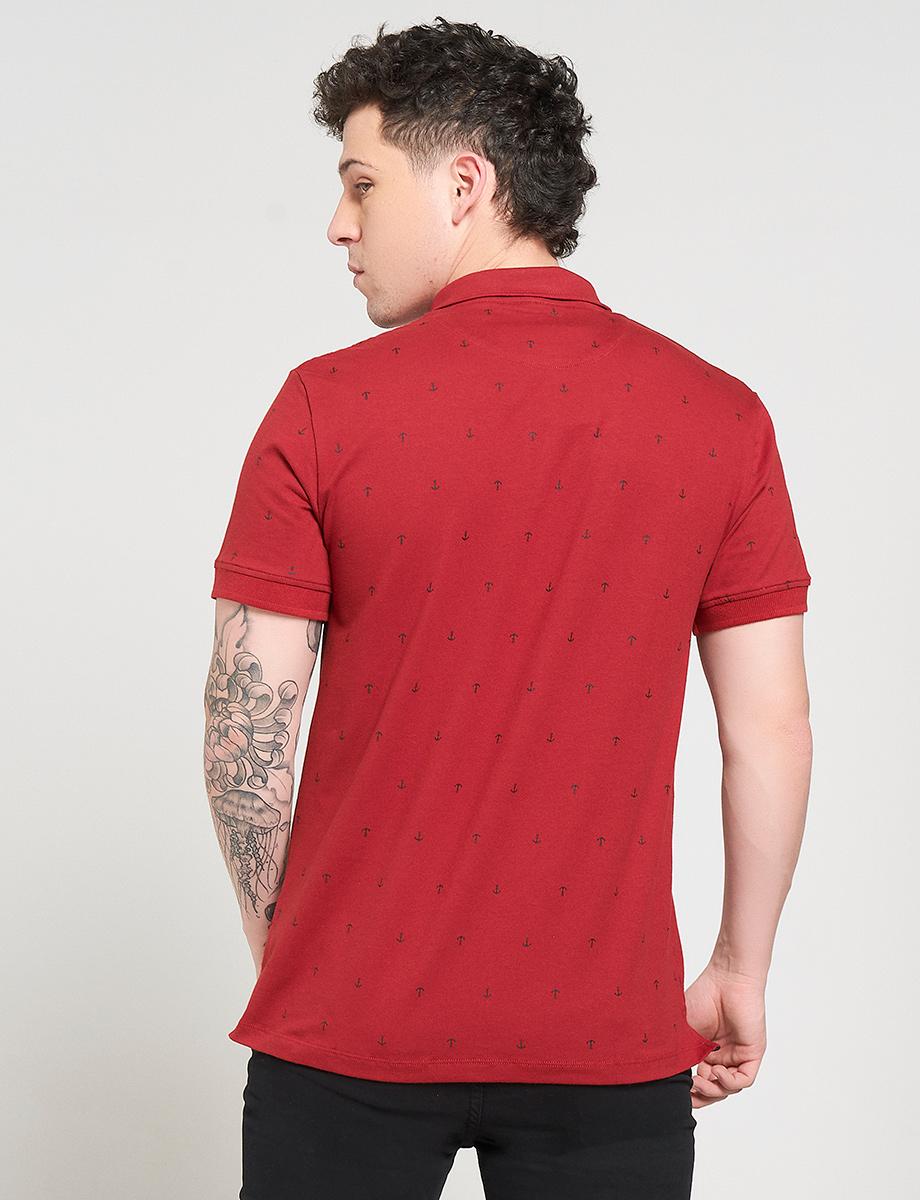 Polo Prints Anclas Vino