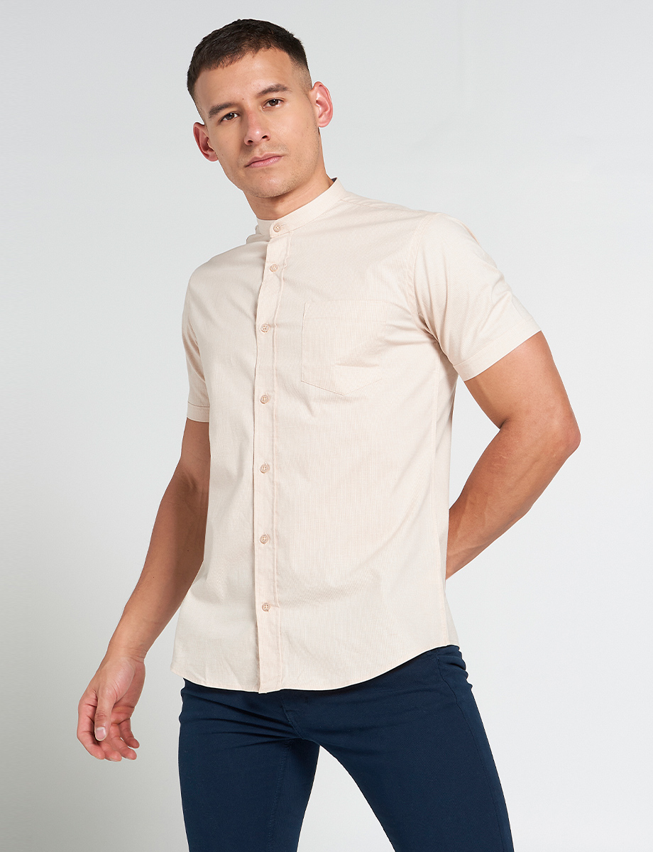 Camisa Cuello Mao Arena