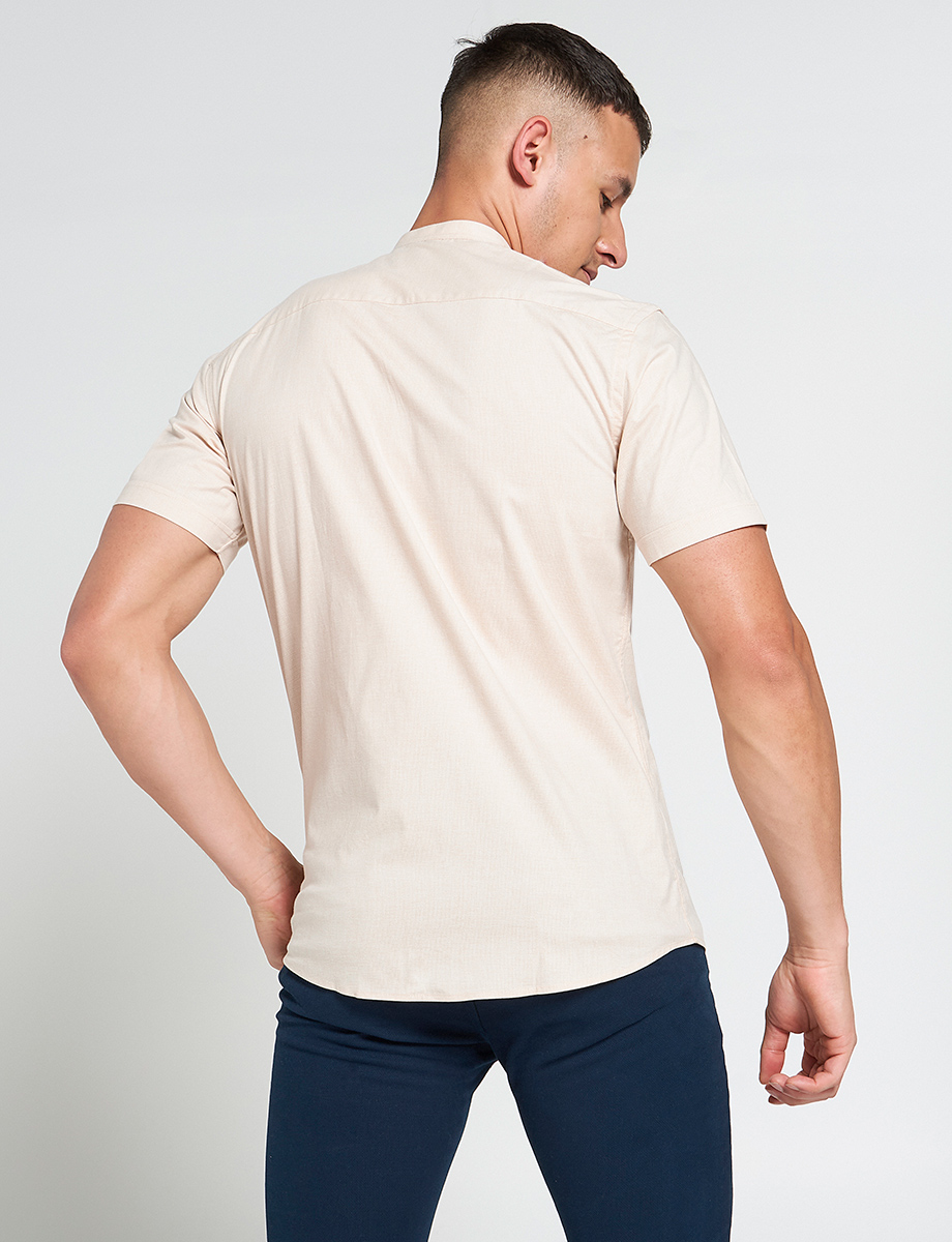 Camisa Cuello Mao Arena
