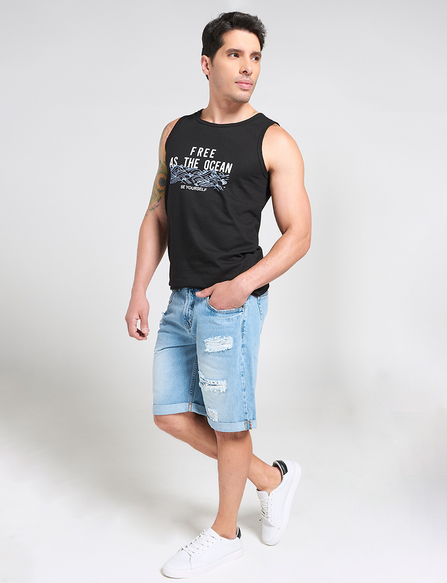 Bermuda Denim con Rotos