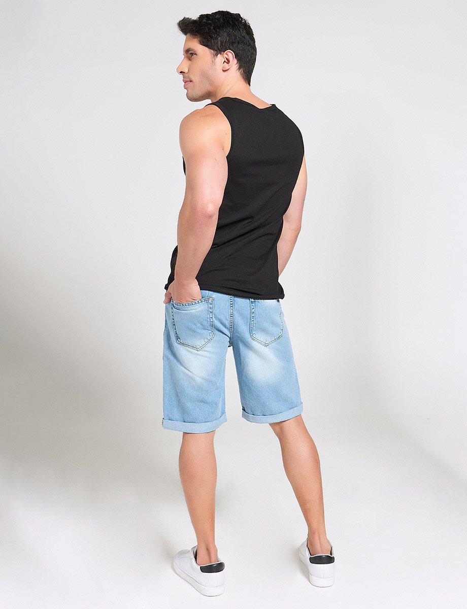 Bermuda Denim con Rotos