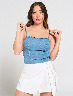 Top Tiras Denim Corset